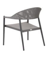 Florida Seating Powder Coated Aluminum Frame / Textilene Seat and Back  Anthracite Lounge Chair 