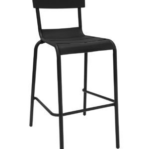 Florida Seating Black Powder Coated Aluminum Bar-Stool