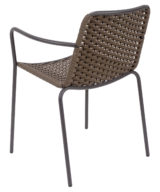 Florida Seating Black Powder Coated Steel Frame with Brown Polypropylene Rope Seat and Back Armchair