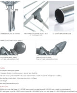 BFM 6-1/2' Four panel Umbrella, Fiberglass Frame, Aluminum pole