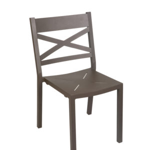 BFM Fresco Bronze Powder Coated Welded Aluminum Side Chair 