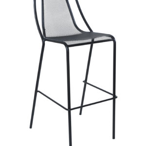 BFM Kingston Black Steel Micro Mesh Barstool
