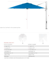BFM 13' Octagon Commercial Cantilever Umbrella