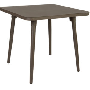 BFM Fresco Bronze Powder Finish Welded Aluminum 32" Square Dining Height Table