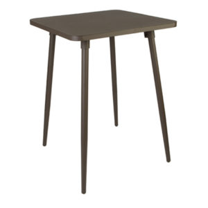 	BFM Fresco Bronze Powder Finish Welded Aluminum 32" Square Bar Height Table