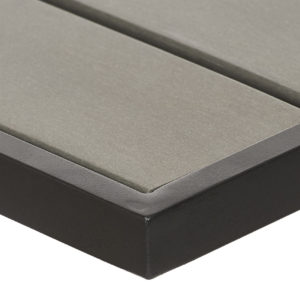 BFM Seaside Synthetic Teak Black Table Top Square 30"