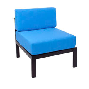 BFM Belmar Black Middle Armless Sofa Section w/Cushions
