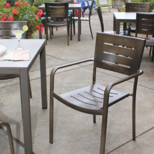 Sedona Black Aluminum Dining Chair from Plantation Prestige