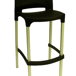 Domenica PVC and Aluminum Outdoor Stackable Bar Stools