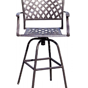 Empire Aluminum Stackable Swivel Outdoor Bar Stool