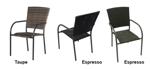 Aruba II Stackable Metal Arm Chair