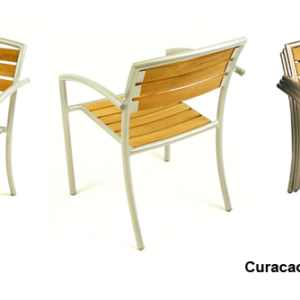 Curacao Stackable Genuine Teak Arm Chair