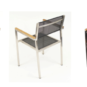 Elegance Aluminum Textiline Stackable Outdoor Arm Chair