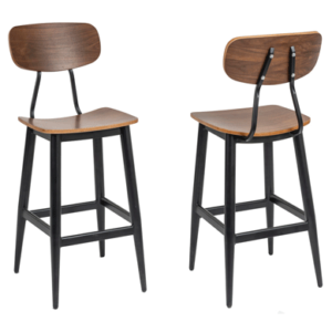 Fifties Steel and Wood Bar Stool
