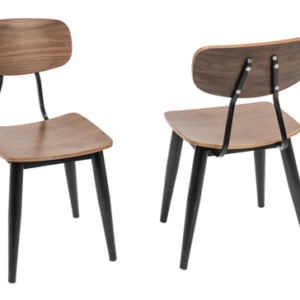 Fifties Steel and Wood Side Chair