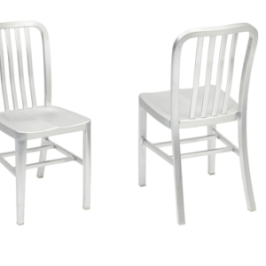 Fleet Brushed Aluminum Outdoor Side Chair