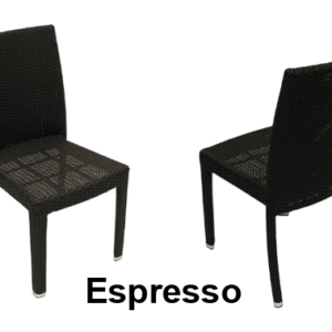 Isabella Stackable Aluminum and Polyethylene Weave Side Chair