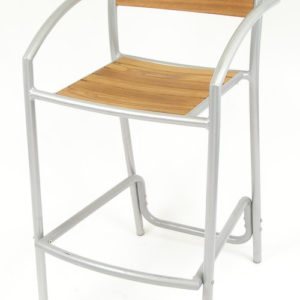 Curacao Genuine Teak Bar Stool with Arms