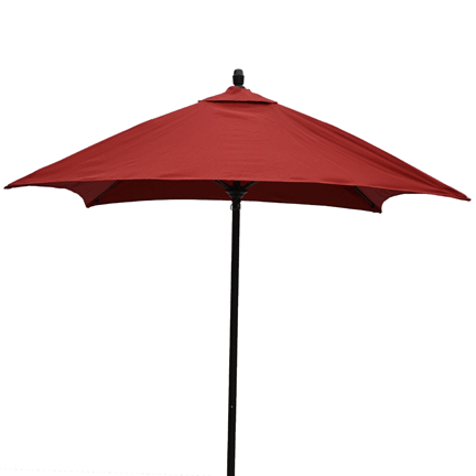 Plantation Prestige 6´ Square Aluminum Market Umbrella with Black Pole and Recacril Material