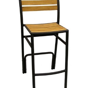 Curacao Genuine Teak Armless Bar Stool