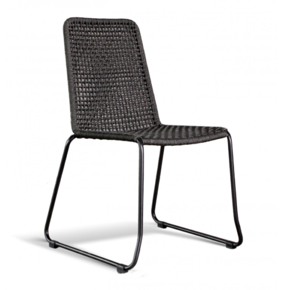 GAR Knot Steel and Powder-Coated Outdoor Commercial Side Chair