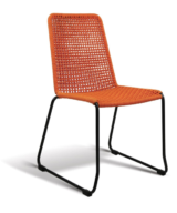 GAR Knot Steel and Powder-Coated Outdoor Commercial Side Chair