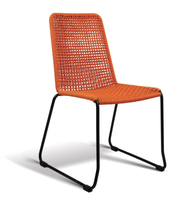 GAR Knot Steel and Powder-Coated Outdoor Commercial Side Chair