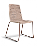 GAR Knot Steel and Powder-Coated Outdoor Commercial Side Chair
