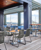 GAR Knot Steel and Powder-Coated Outdoor Commercial Side Chair