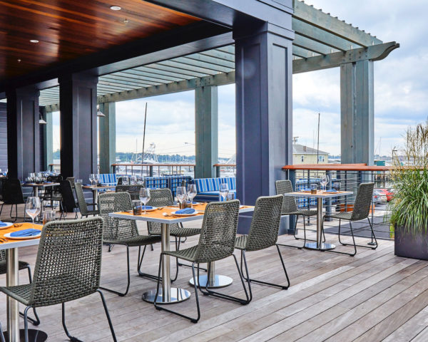 GAR Knot Steel and Powder-Coated Outdoor Commercial Side Chair