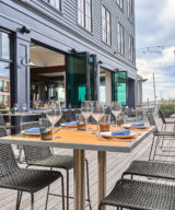 GAR Knot Steel and Powder-Coated Outdoor Commercial Bar Stool