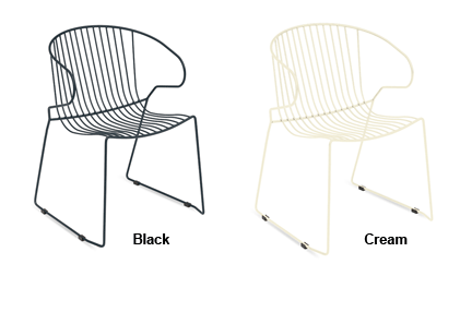 GAR Bolonia Steel and Powder-Coat Outdoor Commercial Arm Chair - Closeout 
