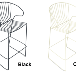 GAR Bolonia Steel and Powder-Coat Outdoor Commercial Bar Stool - Closeout