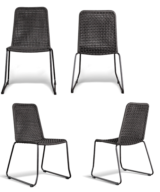 GAR Knot Steel and Powder-Coated Outdoor Commercial Side Chair