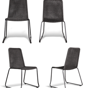 GAR Knot Steel and Powder-Coated Outdoor Commercial Side Chair