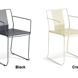 GAR Palamos Galvanized Steel Powder-Coated Commercial Arm Chair - Closeout