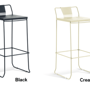 GAR Palamos Galvanized Steel Powder-Coated Commercial Bar Stool - Closeout