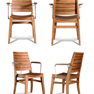 GAR Port Genuine Teak Commercial Outdoor Arm Chair
