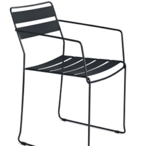 GAR Portofino Galvanized Steel Commercial Outdoor Arm Chair - Closeout