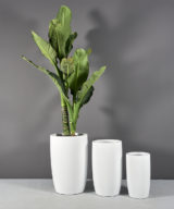 Lisbon Tall Round Tapered Outdoor Restaurant Planter
