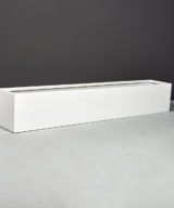 Wheeling Narrow Rectangular Outdoor Restaurant Planter
