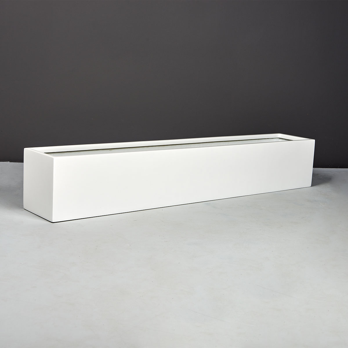 Wheeling Narrow Rectangular Outdoor Restaurant Planter