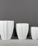 Alicante Ribbed Round Outdoor Restaurant Planter