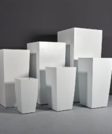 Toulan Modern Tall Tapered Square Outdoor Restaurant Planter