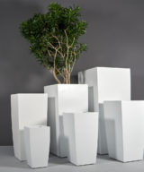 Toulan Modern Tall Tapered Square Outdoor Restaurant Planter