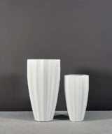 San Jose Tall Ribbed Round Outdoor Restaurant Planter