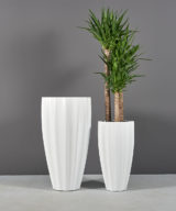 San Jose Tall Ribbed Round Outdoor Restaurant Planter