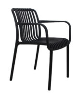 G&A Seating Aluminum Armchair with Resin Frame for Outdoor Restaurants.