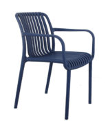 G&A Seating Aluminum Armchair with Resin Frame for Outdoor Restaurants.
