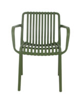 G&A Seating Aluminum Armchair with Resin Frame for Outdoor Restaurants.